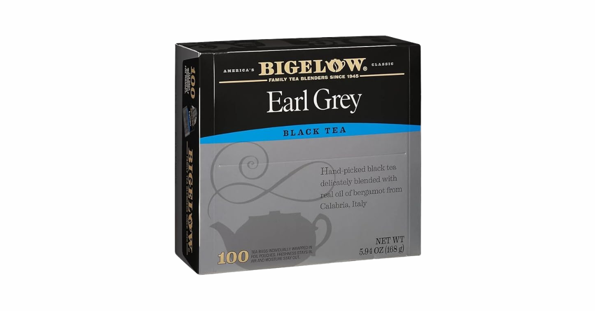 Bigelow Earl Grey Black Tea, 100-Count Box