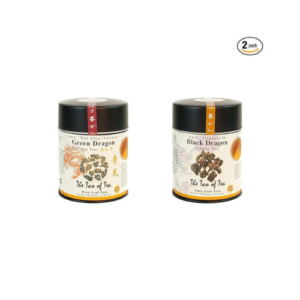 The Tao of Tea Green Dragon and Black Dragon Oolong Tea (3.5 oz Tins)